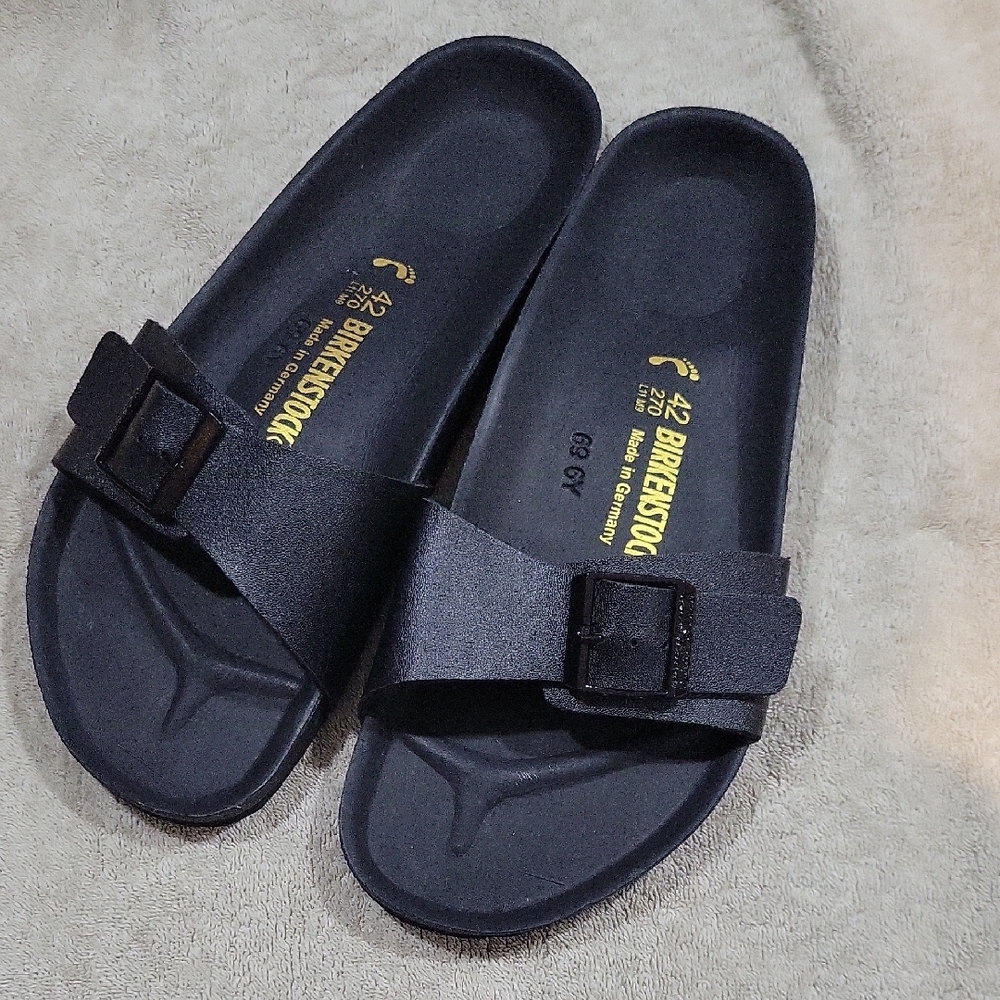 Birkenstock Black Slide Sandals (NWOB)